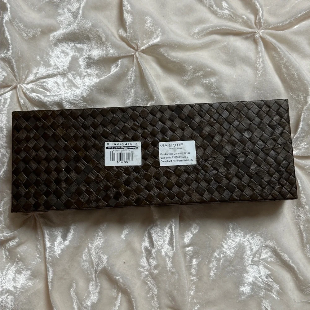 The Container Store Black Woven Makeup Organizer